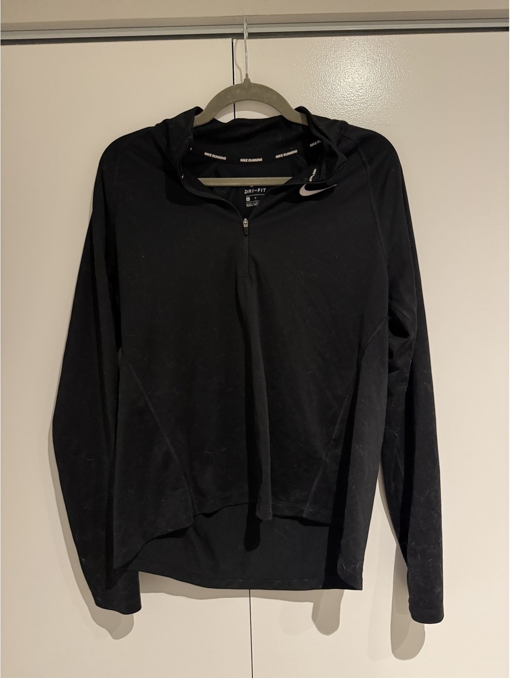 Nike Running Dri Fit Quarter Zip Long Sleeve - Size L